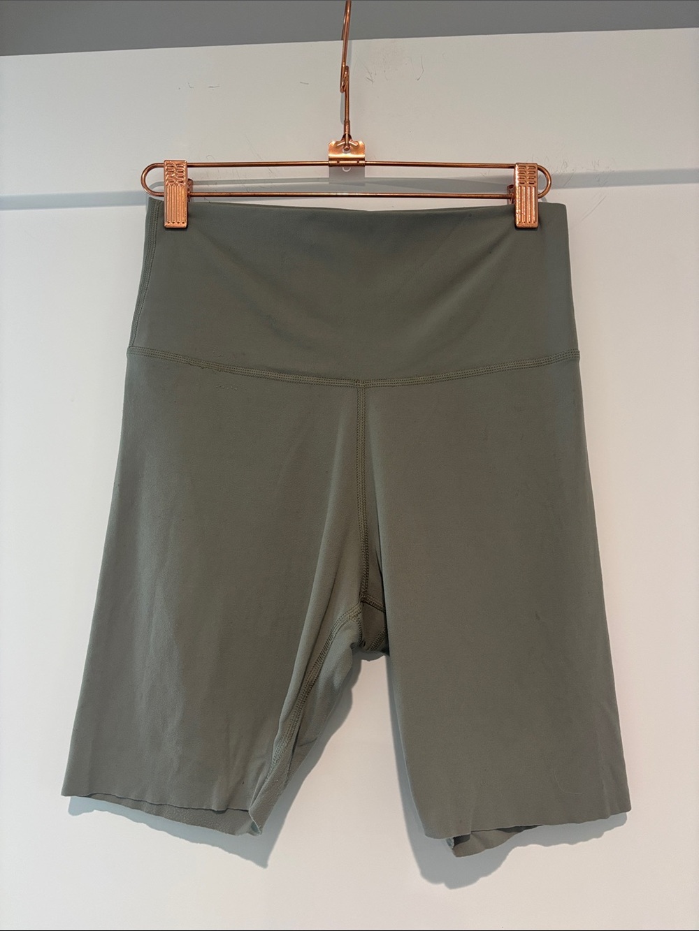 Nike Olive Green High-Rise Bike Shorts